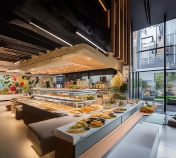 现代校园食堂设计，空间与食物完美融合